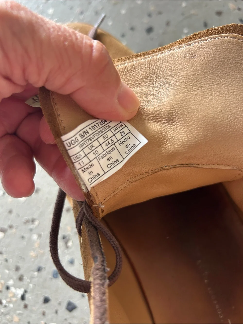 UGG Men's Suede Chukka Boots in Tan with Brown Laces